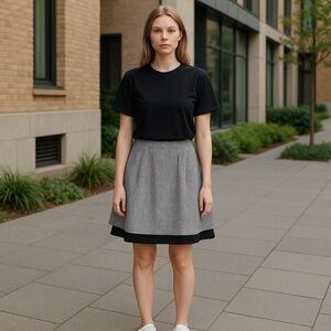 𝅺VINCE Camuto Houndstooth Skirt Size 2 NWOT